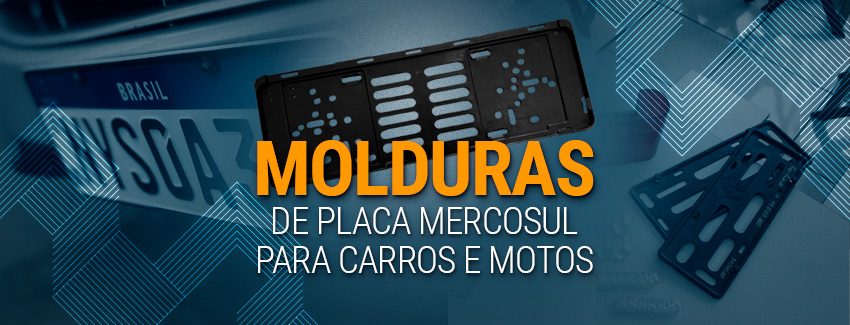 Suporte de placa Mercosul para carros e motos em plástico injetado